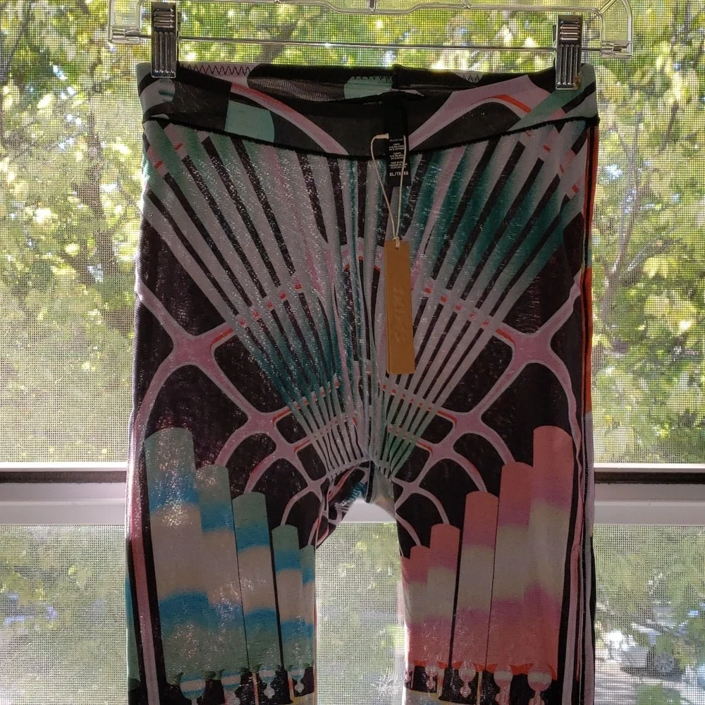 SKIMS Art Deco Train Summer Mesh leggings pants XL NWT - Picture 7 of 8